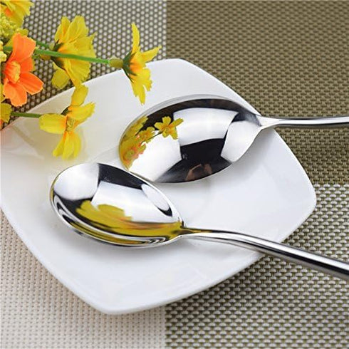 Stainless Steel Soup Spoons Long Handled Spoons Silver Pack of 5...