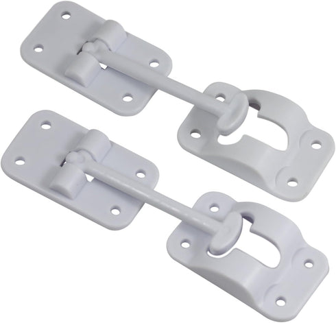 2 Pack: RV T-Style Door Holder Catch 3-1/2" for Latch Holder Camper Trailer Cargo Hatch White...
