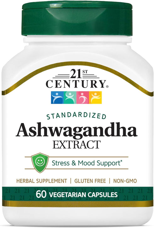 21st Century Healthcare Ashwagandha Extract 500 mg, 60 Capsules...