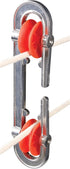 Household Essentials Metal Clothesline Spreader, Prevents Tangling and Twisting Clotheslines, Rust-Resistant, Silver and Red...