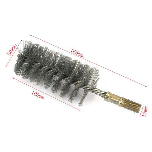 1Pc 2" Stainless Steel Round Pipe Tube Cylinder Bores Wire Cleaning Brush 50mm...