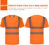 High Visibility Shirts Quick Dry Safety T Shirts with 4 Reflective Strips and Pocket Short Sleeve Mesh Hi Vis Construction Work Class 2 Shirt for ...