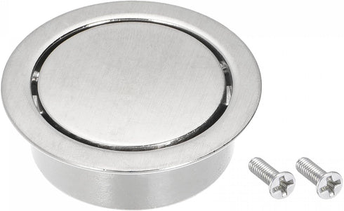 uxcell Finger Flush Pull Handle Outer Dia. 42mm/1.65" Brushed Silver with Screw...
