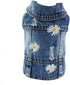 Pet Clothes Denim Dog Costume Summer Cowboy Vest Daisy Shirt Jeans Jacket Puppy Clothing for Chihuahua Yorkies...