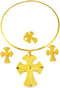 Ethiopian Jewelry for Women Set - Ethiopian Jewelry - Ethiopian Cross - Ethiopian Big Cross Sets Choker Earrings Rings African Eritrean Anniversar...