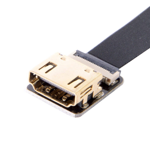 JSER CYFPV Down Angled 90 Degree HDMI Male to Female FPC Flat Cable for HDTV Multicopter Aerial Photography (0.2m)...
