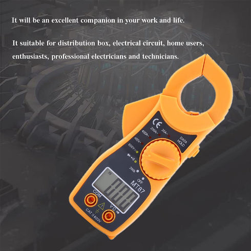 Multimeter,Digital Clamp Multimeter AC DC Voltmeter Ammeter Ohmmeter Volt Tester LCD Meter,with Overload Function...