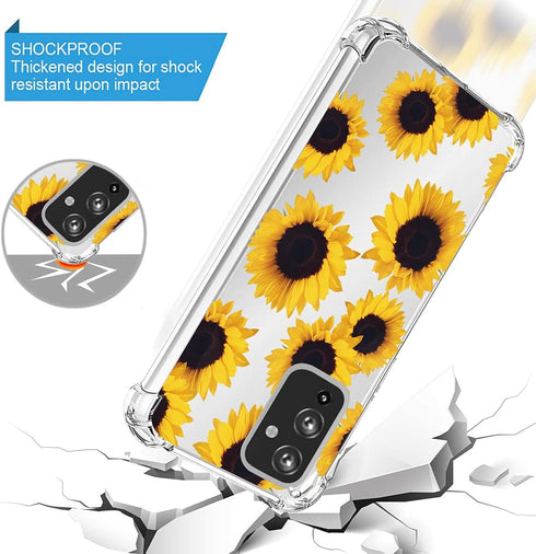 Case for OnePlus 9 Case, OnePlus 9 Case for Girls Women, Clear Floral Soft Flexible TPU Slim Phone Protective Case Cover for OnePlus 9 (Sunflower)...
