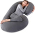 ?????????????????? ???????????? ?????????? COSMOPLUS C Shaped Full Body Pillow Case ?????????? for Maternity,Stretchy Cool Breathable Jersey Fabri...