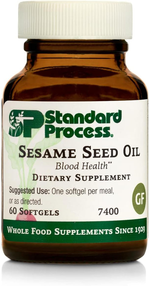 Standard Process Sesame Seed Oil - Whole Food Antioxidant, Healthy Blood, Immune Support Supplement, Liver Support and Liver Supplement with Sesam...