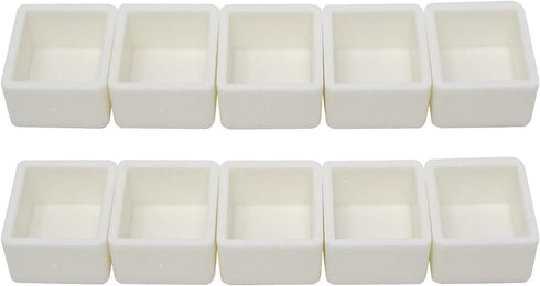 Honbay 24PCS White Plastic Watercolor Half Pans Empty Watercolor Paint Half Pans...