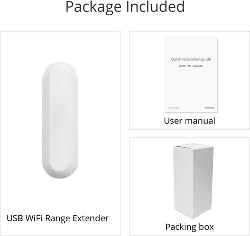 USB WiFi range Extender, Portable 300M Dual Antenna USB WiFi Signal Range Extender Booster Wireless Router Repeater AP Amplifier IEEE802.11 b/g/n...