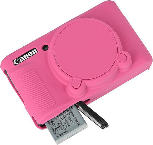 SX740 Camera Case, BMAOLLONGB Fullbody Thin Lightweight Silicone Camera Skin Body Rubber Cover Case for Canon PowerShot SX740 SX730 (Rosered)...