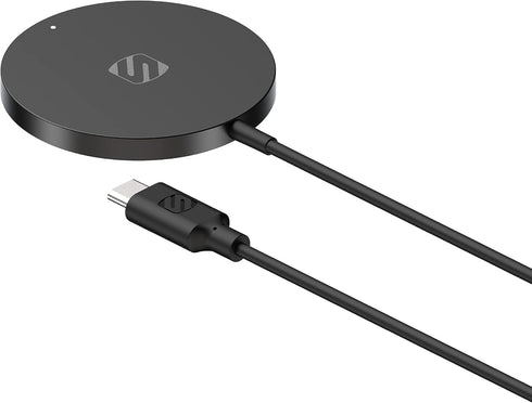 Scosche MSQP Magnetic Wireless Phone Charger, MagSafe Compatible Fast Charging Pad for iPhone 12, 13 and 14, Airpods, Earbuds with Wireless Chargi...