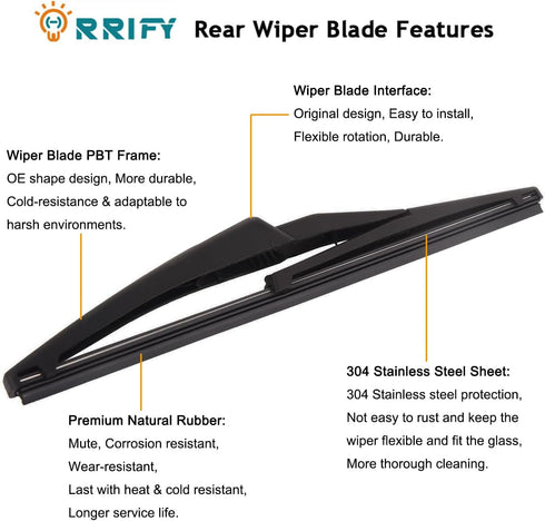 Rear Windshield Wiper Arm Blade 68256590AA for Jeep Renegade 2015-2020 Back Windshield Wiper Assembly...