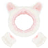 WHAVEL 3PCS Spa Headband and Wristband Set, Cute Cat Ears Headband for Washing Face Makeup Headband Face Wash Headband Wrist Bands(White 02)...