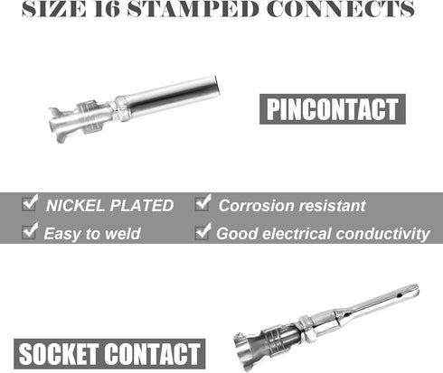 86 PCS Deutsch DT Grey 2 Pin Connectors 10 Set, Waterproof Electrical Wire Connector with Stamped Contacts and Seal Plug for Truck, Off-Road Vehic...