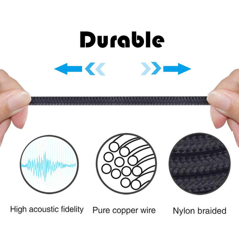 NewFantasia Replacement Cable Compatible with Bose QuietComfort, QuietComfort Ultra Headphones, Remote Volume Control Mic Compatible with Samsung ...