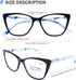 AQWANO Stylish Cat Eye Computer Reading Glasses Women, Oversized Designer Blue Light Block Eyeglasses Readers Anti UV400 Eyestrain, Black 1.5...