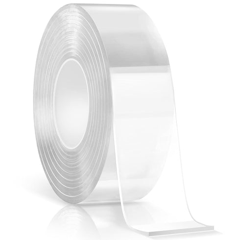 Double Sided Tape Heavy Duty Removable Wall Tape, Multipurpose Strong Clear & Tough Nano Mounting Adhesive for Home Office wall decor, Poster Hang...
