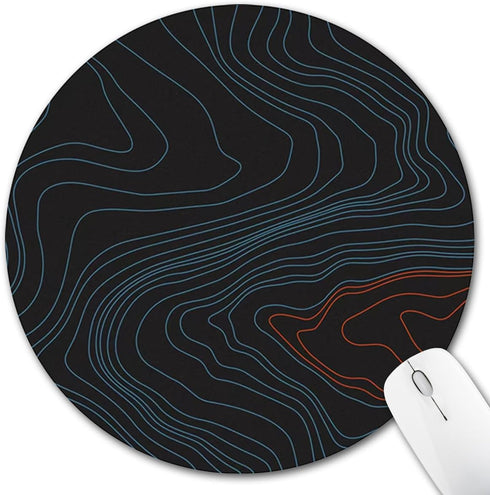 Small Mouse Pad, Abstract Round Mousepad with Non-Slip Rubber Base, Stitched Edge Mouse Pads for Desk Accessories Wireless Mouse Laptop Gaming Com...