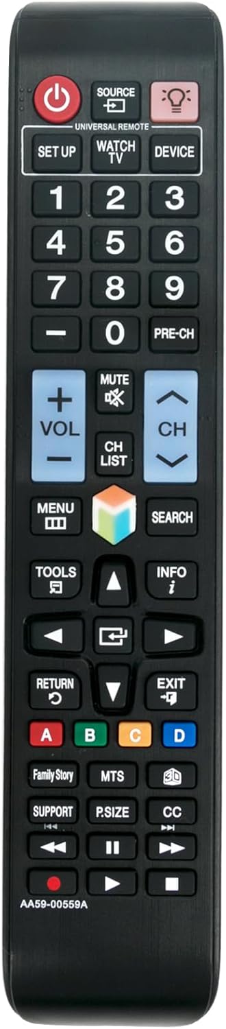 AA59-00559A Replaced Remote fit for Samsung TV PN51E6500 PN51E6500EF PN51E7000 UN32ES6500F UN32ES6500FXZA UN40EH6030F UN40ES6500F UN40ES6500FXZA U...