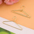 24PCS Paper Clips, Gold Paperclips with Storage Box Cute Hanger Shape Paper Clip Stainless Steel Paper Clip Small Paper Clips Multi Function Paper...