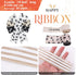 3 Rolls 1.5'' and 2.5'' Doggy Paw Print & Dog Ribbon(30 Yards), Lover Wired Edge Linen Ribbon,Stripes , Polka Dots Ribbons for Floral Arrangements...