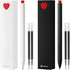 Kaco FIRST Gel Pens, Cute Stationery, 4 Pieces with Extra 8 Black Refills Cute Heart Star Pen Set Valentine's Day Christmas Gifts (2 Star & 2 Hear...