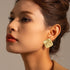 Gold Statement Earrings for Women?Gold Chunky Hollow Square Geometric Textured Trendy Vintage Stud Earrings...