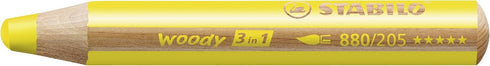 STABILO WOODY 3 in 1 MULTI TALENTED SUPER JUMBO PENCILS WALLET OF 6 ASSORTED COLOURS...
