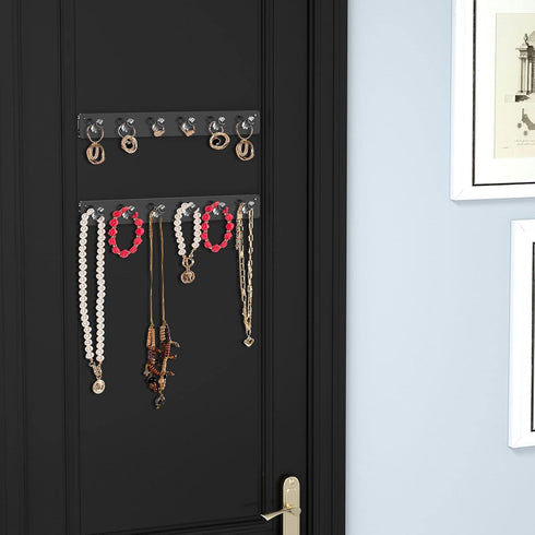 AITEE Necklace Holder, Acrylic Necklace Organizer Wall Mounted with 6 Hooks, for Hanging Necklace, Jewelry, Bangles, Bracelets and Rings, Best Gif...