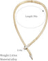 LUREME Flexible Bendable Snake Necklace, Adjustable Snake Collar Choker Necklace, Snake Waist Chain for Women (nl006311)...