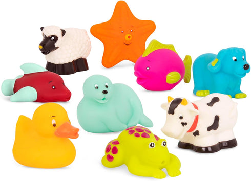 B. toys- Animal Bath Squirts- Water Play- 9 Water Squirts – Baby Bath Toys -Tub Toys For Babies – 10 Months +...
