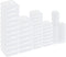 48Pcs Mini Storage Containers, Mixed Sizes Small Rectangular Clear Plastic Storage Containers Box with Hinged Lid for Beads, Organizie Tiny Items,...