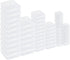 48Pcs Mini Storage Containers, Mixed Sizes Small Rectangular Clear Plastic Storage Containers Box with Hinged Lid for Beads, Organizie Tiny Items,...