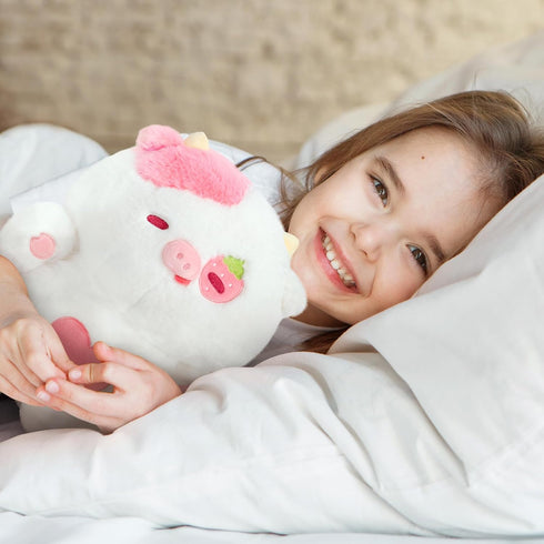 Strawberry Cow Plush Toys, Kawaii Cow Stuffed Animals Squishy Doll, Cute Cow Plushie Pillow, Home Decor Plush Throw Pillow Gifts for Kids (10 Inch...