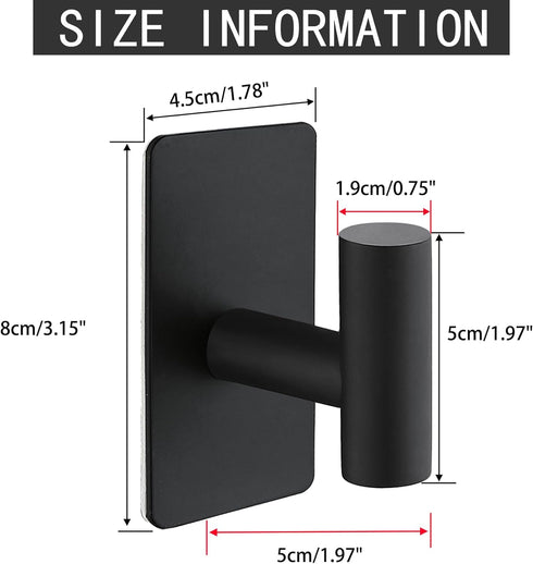 Nolimas Adhesive Towel Hooks, Heavy Duty Wall Hooks, Towel hooks for Bathrooms Adhesive, SUS304 Stainless Steel Waterproof Sticky Kitchen Hooks fo...