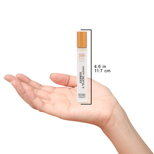 Solaire Delicate & Luminous Organic 100% Natural Floral Fragrance with Bergamot, Jasmine, Ylang-Ylang, Mint & Coconut for Women & Men, 0.5 Fl Oz...