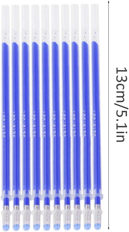 100pcs Fabric Marker Pen Refill Heat Erasable Fabric Pens Heat Erasable Fabric Marking Pens Auto-Vanishing Pen for Tailors Sewing and Quilting Dre...
