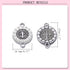 20pcs Antique Silver Rhinestone Religious Wear Saint Benedict Medallion Bracelet Connector Round Link Beads Jewelry Making Charms for DIY Necklace...