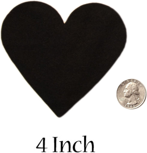 4 inch Felt Hearts 16pc - Dark Purple...