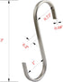YourGift 20 Pack Flat S Hooks Stainless Steel 3 inches S Shaped Hanging Hooks for Kitchen, Bathroom, Bedroom and Office (Medium)...