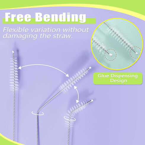 INVODA 12 Piece Sponge Nipple Bottle Brushes, Baby Bottle Brush with 4 Piece Nipple Cleaner, 4 Piece Replacement Heads and 4 Piece Straw Brushes...