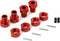 17mm Wheel Hex 5mm Extended and 17mm Wheel Nut Aluminum Alloy for ARRMA Kraton 6S Outcast 6S Notorious 6S Talion 6S Upgrades Parts (Red)...