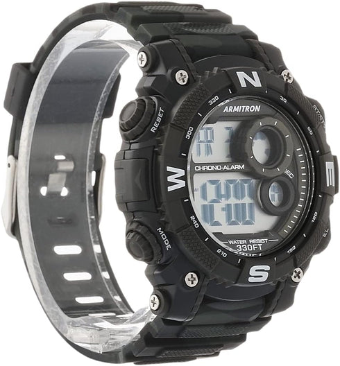 Armitron Sport Men's Quartz Sport Watch with Plastic Strap, Black, 22 (Model: 40/8284CBK)...