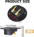 2 Pcs Black Speaker Box Terminal Cup 3 Inch 2-Way Spring Loaded Jacks Speaker Wire Connector Binding Post Cup Connector Subwoofer Plug for Speaker...