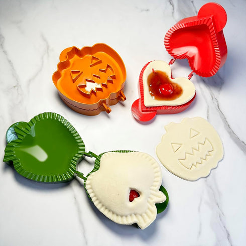 Dough Presser Pocket Pie Molds, Party Potluck Hand Pie Molds, Hand Pie Molds, Apple, Pumpkin And Acorn Shapes 3-Piece (Halloween Set)...