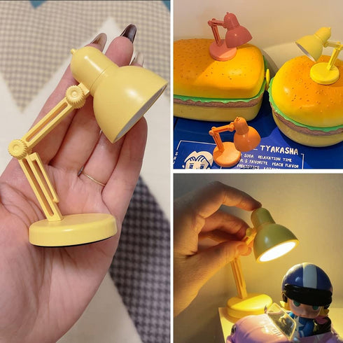 Mini Lamp Refrigerator Magnet, Cute LED Table Fold-able Lamp Novelty Fridge Magnet, Night Study Travel Portable Lamp (Yellow)...