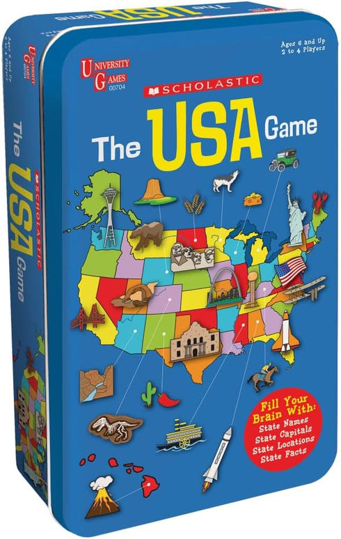 The Scholastic USA Game Tin,72 months to 1188 months...